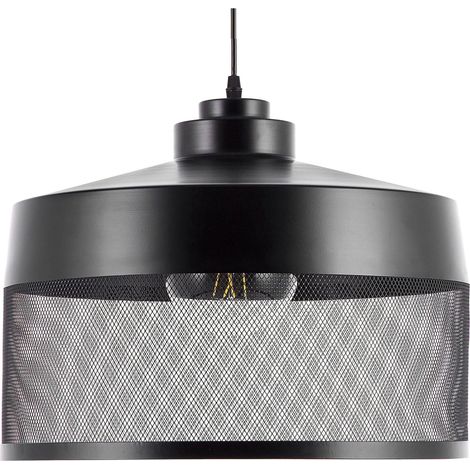 Pendant Lamp Black Metal Mesh Vintage Industrial Design Ceiling Light CARDENER (1/5)
