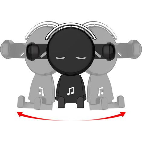 Support téléphone pour bouche d'aération voiture - Support universel smartphone noir, compatible tous véhicules (1/5)