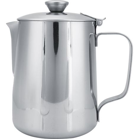 Milchaufschäumerbecher, formschöner Schaumkrug, modern und schlicht für Wasser, Kaffee, Fruchtsäfte, Camping (600 ml)