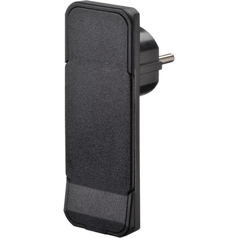 NVB 104558 Schutzkontakt-Flachstecker Kunststoff 230V Schwarz IP20