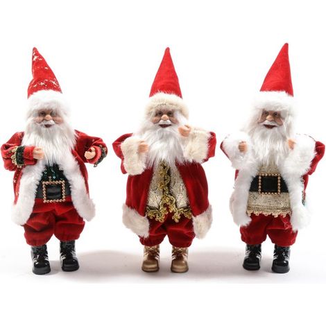 BABBO NATALE IN 3 ASSORTIMENTI 12X10XH24CM DI MERCURY PREZZO CAD UNO