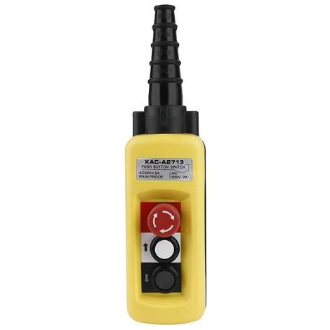 Samfox Commandes de la Grue, Grue Palan à Chaîne Bouton Poussoir de Levage Contrôleur Pendentif avec Arrêt D'urgence (1/5)