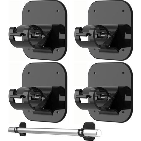 Support de Tringle à Rideaux Extra Large Sans Percer(4 Pièces), Support de Tringle Autocollant avec Vis, Support de Tringle pour Salle de Bain, Cuisine, Salon, Chambre (1/5)