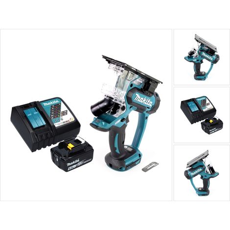 Makita – Scie à placoplâtre sans fil 18V – Profondeur de coupe 30mm – Lampe LED intégrée – Bac de récupération des copeaux