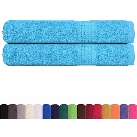 Serviettes de sauna 2 pcs turquoise 80x200cm 360 g/m² 100% coton CFW840287 (1/5)