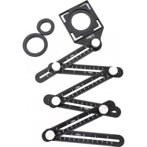 Winkelschablone 6 Arme aus Aluminium (1/5)