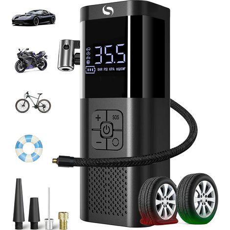 Gonfleur de pneu de voiture, compresseur d'air sans fil (1/5)