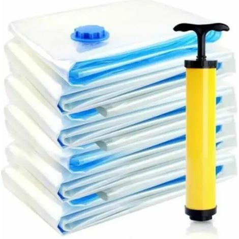 Lot de 10 Housses de Rangement Sous Vide pour Vêtements, Couettes et Literie – Sacs de Compression Voyage avec Aspiration pour Matelas et Textiles (1/5)