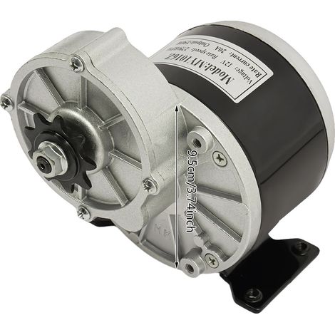 Motore elettrico con riduttore di velocità, elevata coppia, funzionamento versatile, colore argento. (1/2)