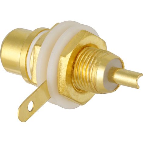 10 connecteurs RCA plaqués or pour connexions audio HiFi (blancs) (1/5)