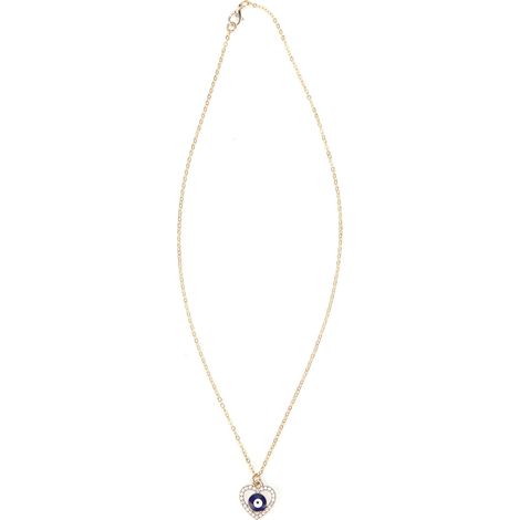 Evil Eye Necklace Heart Water Wave Chain Ladies Choker for Party Wedding Graduation (1/5)