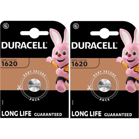 2 x Duracell 1620 (2 ampoules de 1 batterie) 2 piles (CR1620) 2