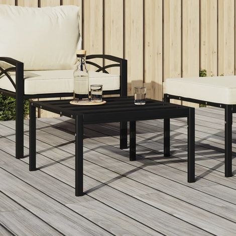 Table basse de jardin Bout de canapé Tables d'appoint noir 60x60x35 cm acier XTT316 (1/5)