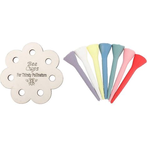 Gobelet abeille à 7 trous en tilleul et PVC, mini-gobelet coloré pour jardin. (1/4)
