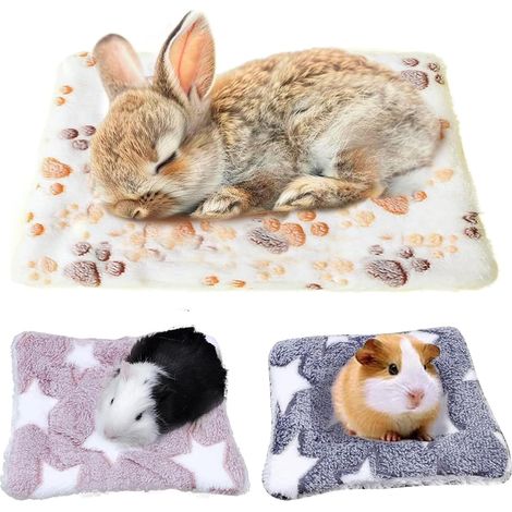 Pièces Tapis Lapin Cabane Lapin Maison Cochon d'Inde pour Petits Animaux,Cochon d'Inde Accessoire Maisonpour Chatons,Lapins,Écureuil (1/5)