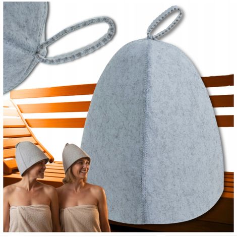 GORRO DE SAUNA DE FIELTRO CON CAMPANA PARA PROTECCI脫N DE CABEZA Y CABELLO UNISEX