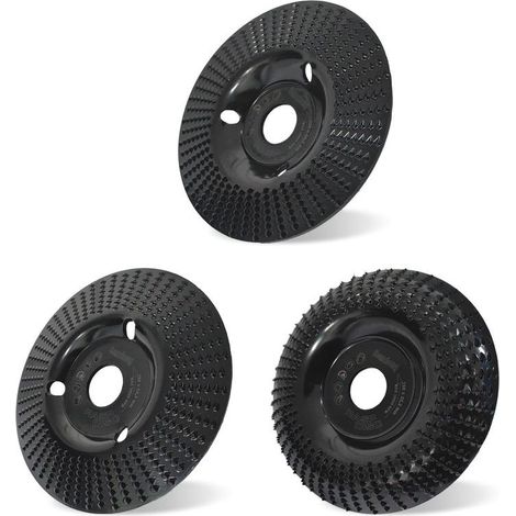 3 Pièces Disque Bois Meuleuse en Bois en Carbure de Tungstène 125mm Ensemble de Disques Disques de Meulage pour Façonner Meuler Couper et Sculpture sur Bois Roues pour Meuleuse d'angle， (1/5)