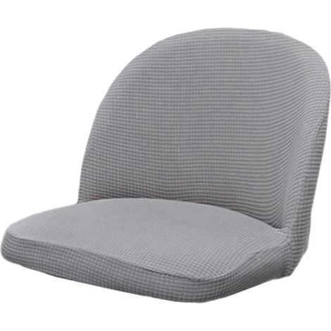 Housse de table sans accoudoirs en polyester, housse arrière amovible et lavable en forme de demi-cercle, pour meubles-Light Grey (1/5)