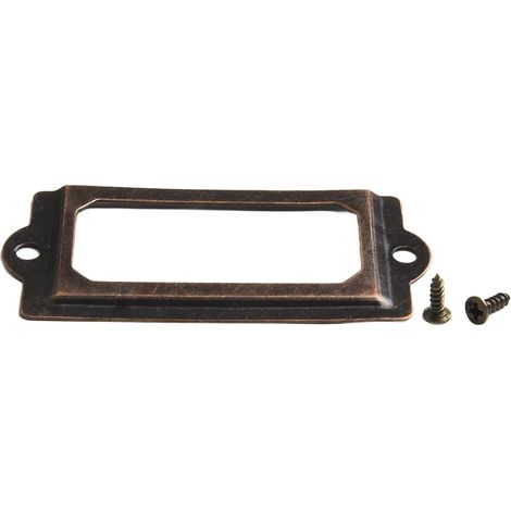Lot de 20 porte-étiquettes en laiton antique, cadres métalliques (1/4)
