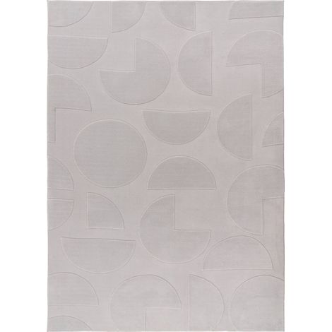 Tapis argenté brillant à motifs géométriques robuste - 290 x 200 cm (1/5)