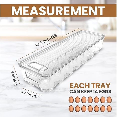 Rangement à œufs,Support à œufs,Rangement Oeuf Frigo Distributeur,Boite a oeufs,Distributeur D'œufs Pour Réfrigérateur,Distributeur Oeufs,Organisateur d'oeufs,Porte Œufs (Blanc) (1/5)