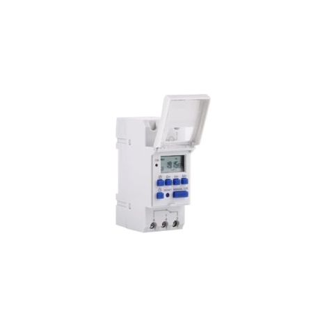 Elektronischer LCD-Relais-Timer, 15 A DC AHC, programmierbarer Wochenzeitschalter mit 16 Ein-/Ausschaltzeiten für Montagerelais (12 V) - Crezuo