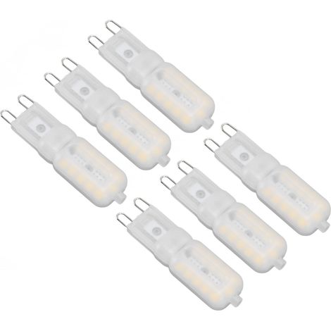 Ampoules G9 à intensité variable, protection des yeux, économie d'énergie, 5 W, 22 LED, 6 ampoules pour plafonnier ou lampe de bureau, lumière naturelle, 110 V (1/5)