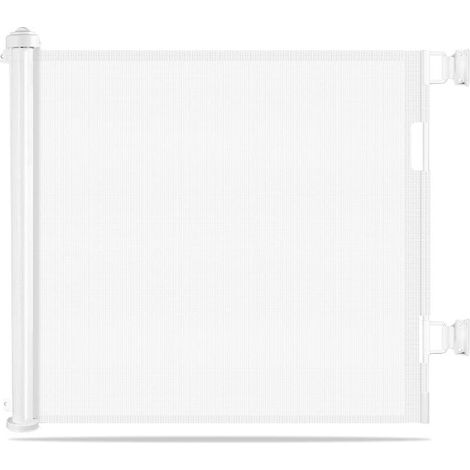 Retractable Dog Gate Baby Gate - Extra Wide 86cm Baby and Pet Safety Gates, Extends to (0-150cm) kcvv