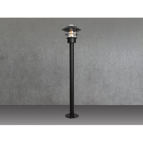 LED Wetterfeste Pollerleuchte aus Edelstahl, Schwarz Höhe 100cm (1/4)