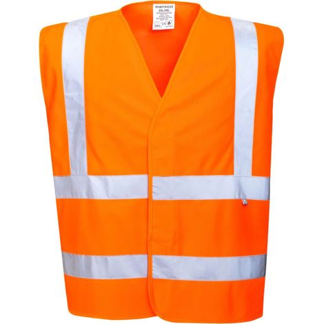 Gilet Hv Antistatique Et Flamme Résistant Couleur : Orange Taille S/m - Portwest (1/2)