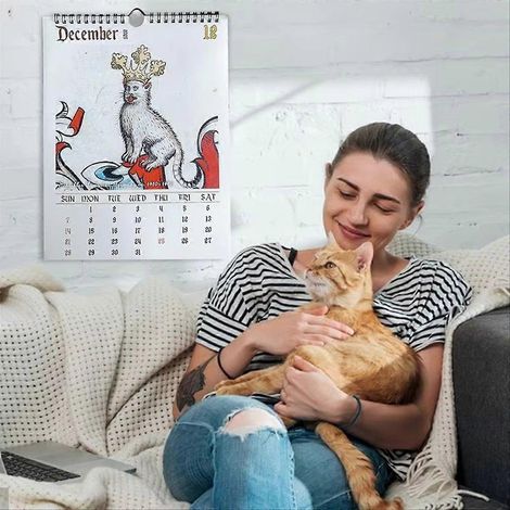 Kalender 2025 der seltsamen mittelalterlichen Katzen (1/5)