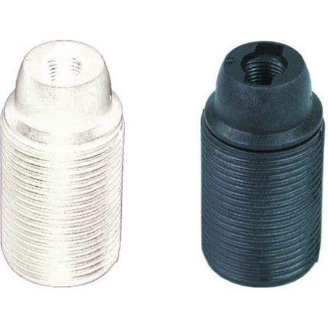 Portalampada E14 filettato termoplastico bianco - confezione da 10 pz