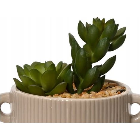 Cactus en pot décoratif, plante artificielle, 13 x 13 cm (1/4)