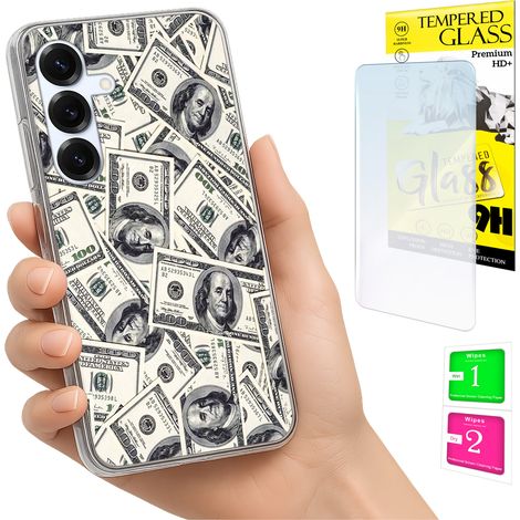 Custodia per Samsung Galaxy S25 FE, cover fotografica, cover posteriore + vetro 9H (1/5)