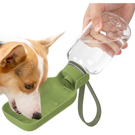 Bouteille pour Chien Bouteille de 550 ML Étanche et Compartimentée Distributeur d'Eau Portable pour Chien Petites, Moyennes, Grandes Races , Randonnée, Camping, Bateau, Jardin et Plage (1/5)