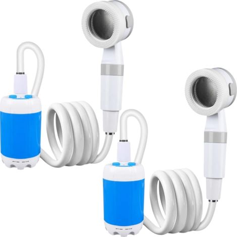 cozidia Douche de camping mobile avec pompe à eau rechargeable, pommeau de douche portable léger pour camping, randonnée, plage, entretien jardin et lavage voiture (1/5)