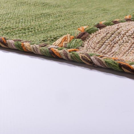Paco Home Tapis De Créateur Tapis Tissé Kilim Tissé Main 100 % Coton Moderne À Motifs Vert 120x170 cm