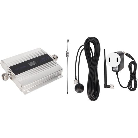 Répéteur 4G amplificateur de signal mobile haute gain GSM DCS WCDMA 1800Mhz, 100V-240V, prise US, argenté, pour extension réseau téléphone. (1/5)