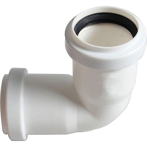 Tuyau d'évacuation coudé à 90 degrés, compression des déchets de 40 mm, courbure à 90 degrés, (blanc) pour évier, drain, coude, lavabo, raccord de siphon de salle de bain (1/5)