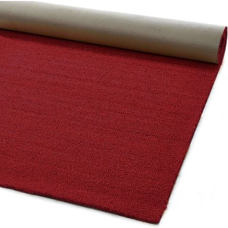 Paillasson Coco Naturel Coloré Antidérapant Sur Mesure Tapis D'Entrée Bordeaux - 100x200 cm