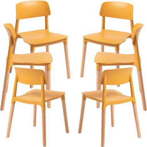 Packs Sillas Comedor - Pack 6 Sillas Estin - Mostaza (1/5)