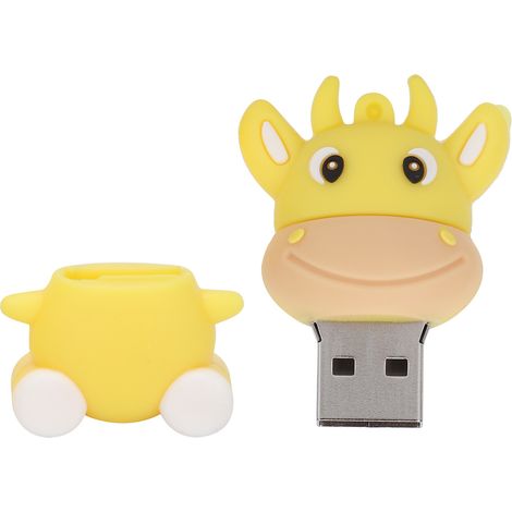 Clé USB 16GB en Forme de Vache - Stockage Portable Mignon, Idée Cadeau Original pour Étudiants et Bureau