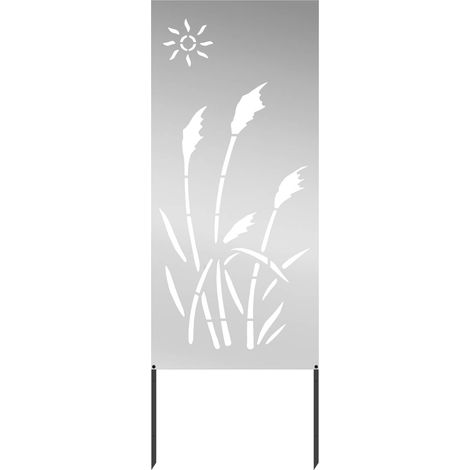 vidaXL Pantalla de Privacidad para Jardín Calado Plateado 50 x 140 cm (1/2)