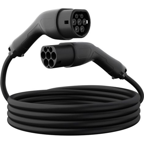 Cable de carga tipo 2, IEC 62196 EV tipo 2 a tipo 2, cable de carga para vehículos eléctricos, cable de carga rápida de 3 modos para EV y PHEV (32 A, 22 kW) (1/2)