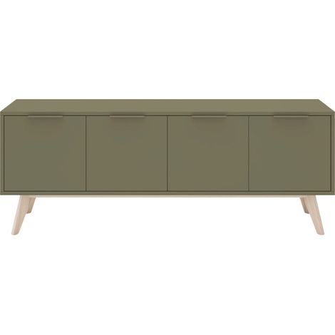 URO - Meuble TV 140cm en MDF Vert (1/5)