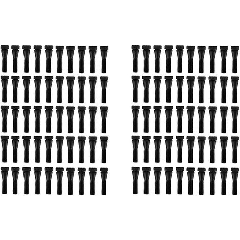 100 doigts plumeurs pour volailles, bâtonnets en caoutchouc pour plumer canards, cailles et oies (noir). (1/5)