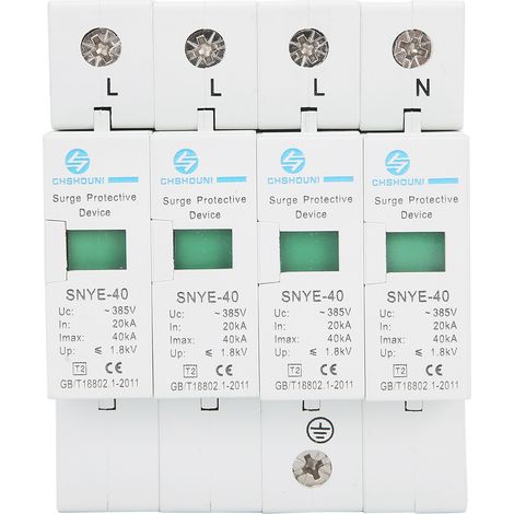 Parafoudre 4P, parafoudre secondaire 385 VCA pour contrôle d'automatisation (40 kA) (1/5)