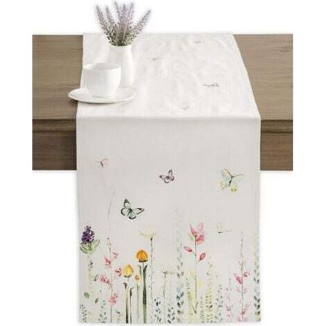Botanical Fresh Chemin de Table pour fêtes Dîner Vacances Cuisine Printemps/Été (33cm x 183cm) (1/5)