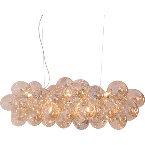 Lampadario By Rydéns Gross 8 luci cromo miele 156cm (1/3)