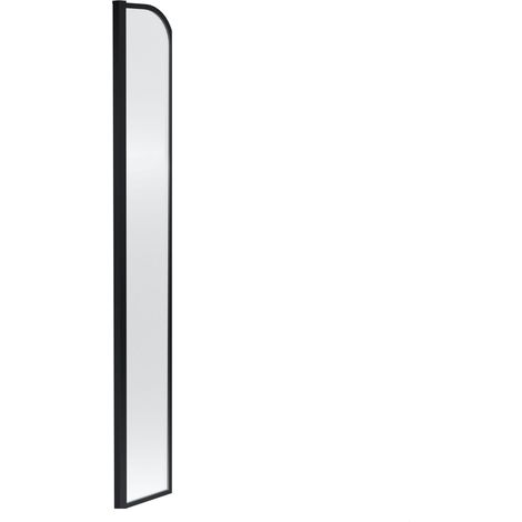 Balterley Ravenshall Contemporary Bathroom 8mm Glass Dunwooded Wetroom Return Screen, Matt Black, 1559 x 230 x 30mm